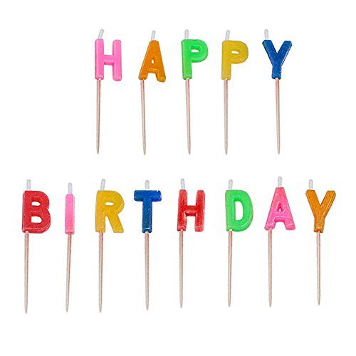 Свещи HAPPY BIRTHDAY цветни