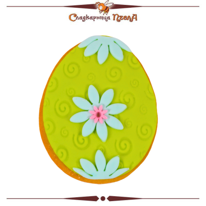 Бисквитка яйце с цвете