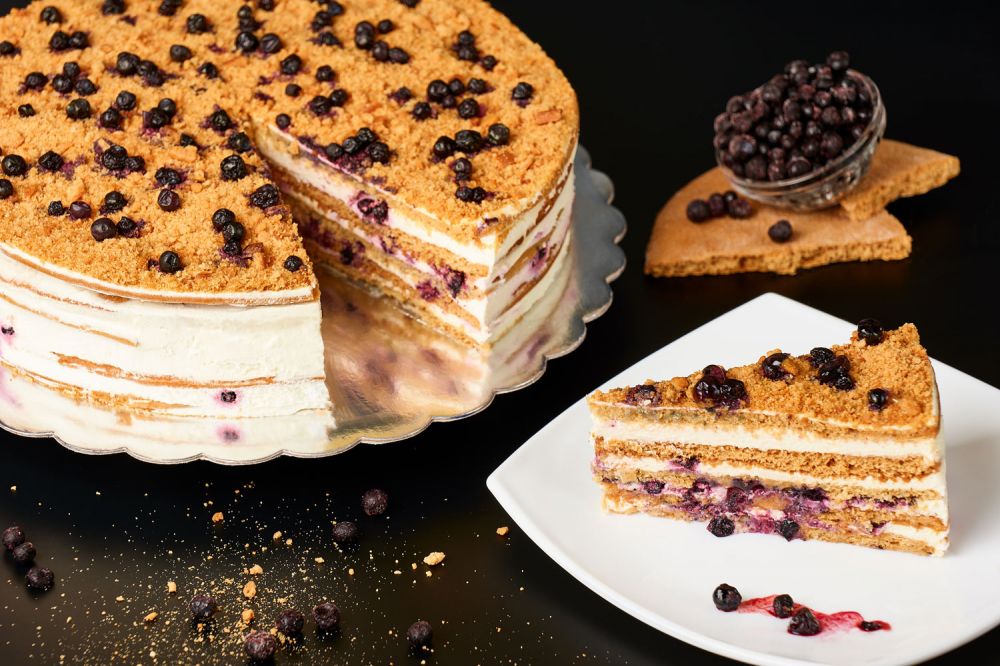 Френска селска торта с боровинки