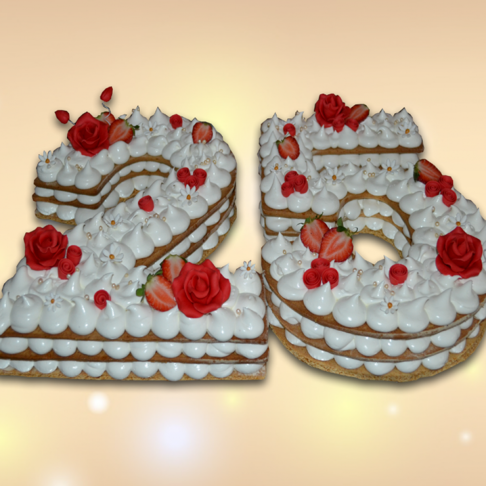 Юбилейна Торта с червени рози