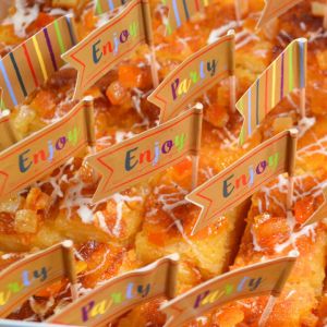 Портокалова пита хапки в Парти кутия