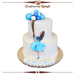 Абитуриентка Синя рокля DE086